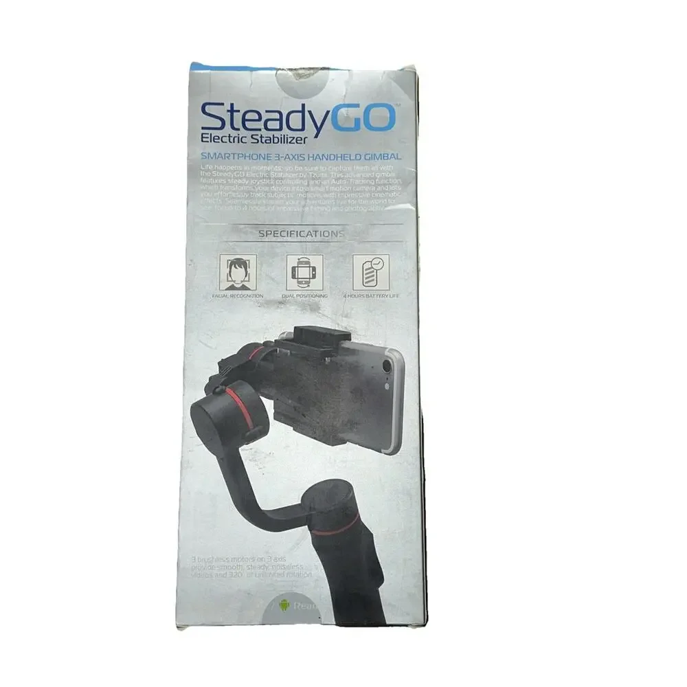 Tzumi Steady Go Electric Stabilizer Smartphone 3-Axis Handheld Gimbal New in Box